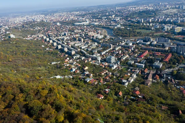 Flygfoto Över Cluj Napoca Stad Rumänien Höst Stadslandskap — Stockfoto