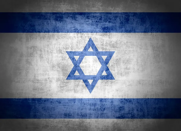 Hintergrund Der Grunge Flagge Israels Mit Davidstern lizenzfreie Stockfotos