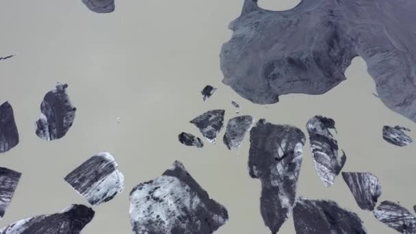 Vista Aérea Glaciares Fusión Rápida Témpanos Groenlandia Por Drones Debido — Vídeos de Stock