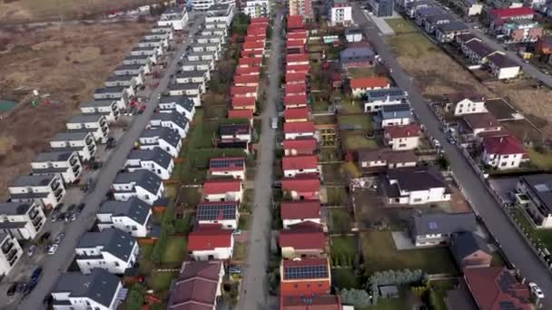 Habitação Imobiliário Residencial Área Suburbana Vista Cima Vista Aérea Drone — Vídeo de Stock