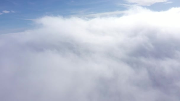 Літати Над Хмарами Безпілотниками Вид Повітря — стокове відео