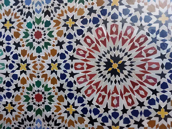 Marakeş, Fas 'taki Fas İslami mozaik fayansları