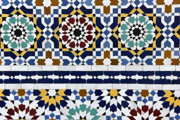 Marakeş, Fas 'taki Fas İslami mozaik fayansları