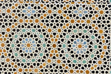 Fas 'taki İslami mozaik dekoratif döşeme, Fas' taki zellige, Fas