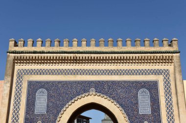 Geleneksel Fas mimarisi, eski Medine 'ye giriş, Mavi Kapı, Fez, Fas