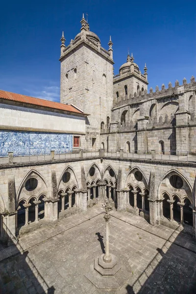 Claustro Gótico Catedral Oporto Portugal — Foto de Stock