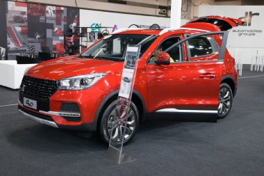 Barcelona, İspanya - 14 Mayıs 2023: DR 4.0 İspanya 'nın Barcelona şehrindeki Automobile Barcelona 2023' te sergilenmektedir..