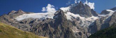 Tabuchet Buzulu ve La Meije, Ecrins Ulusal Parkı, Fransa.