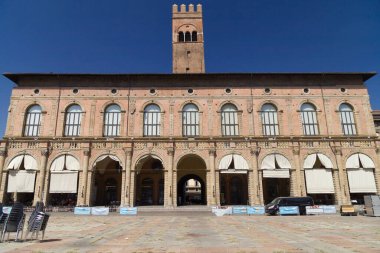 Bologna, İtalya - 16 Ağustos 2021: Palazzo del Podesta, İtalya.