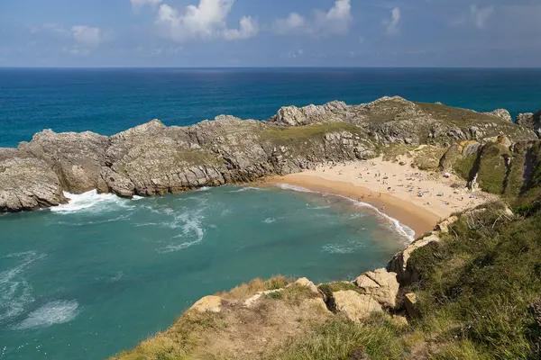 stock image Playa de Somocuevas in Liencres, Cantabria, Spain.