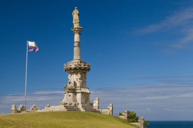 Monument to the Marquis of Comillas, Comillas, Cantabria, Spain. clipart