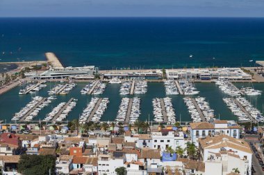 Denia 'lı Marina Kale, Alicante, İspanya.