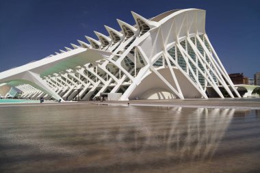 Valencia, İspanya - 16 Ağustos 2023: Valencia, İspanya 'da Prens Felipe Bilim Müzesi.