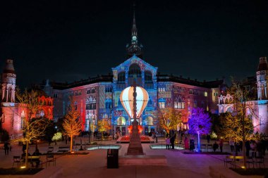 Barcelona, Spain - December 26, 2024: Christmas Garden in the former Hospital of Sant Pau, Barcelona, Spain. clipart