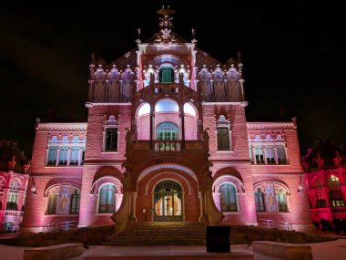 Barselona, İspanya - 26 Aralık 2024: Sant Pau eski Hastanesi Operasyon Pavyonu, İspanya, Barcelona.