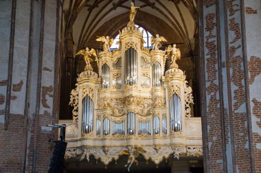 Polonya 'nın Gdansk Kilisesi St John Organı.
