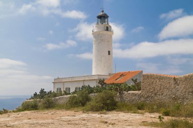 La Mola 'nın Formentera, Balear Adaları Deniz Feneri, İspanya.