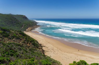 Oniki Havariler plaj ve kayalar Avustralya, Victoria, büyük okyanus yol şeridinin güzel manzara