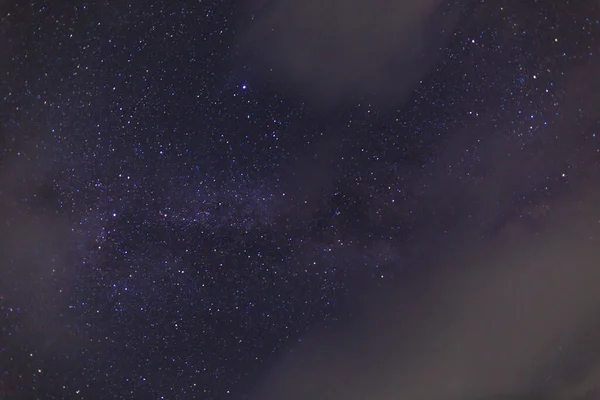 Ciel Étoilé Sur Lac Paysage Nocturne Ciel Avec Nuages — Photo