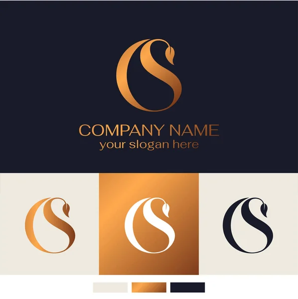 Logo Avec Goutte Eau Feuille Arbre Lettre Éléments Modèle Logo — Image vectorielle