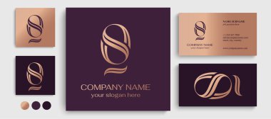 İşletim sistemi logosu gibi bir şey. İşletim sistemi logo şablonu elementleri. Kişisel monogram. Vektör zarif logo. Logo tasarım mektubu çok lüks.