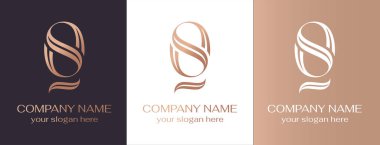İşletim sistemi logosu gibi bir şey. İşletim sistemi logo şablonu elementleri. Kişisel monogram. Vektör zarif logo. Logo tasarım mektubu çok lüks.