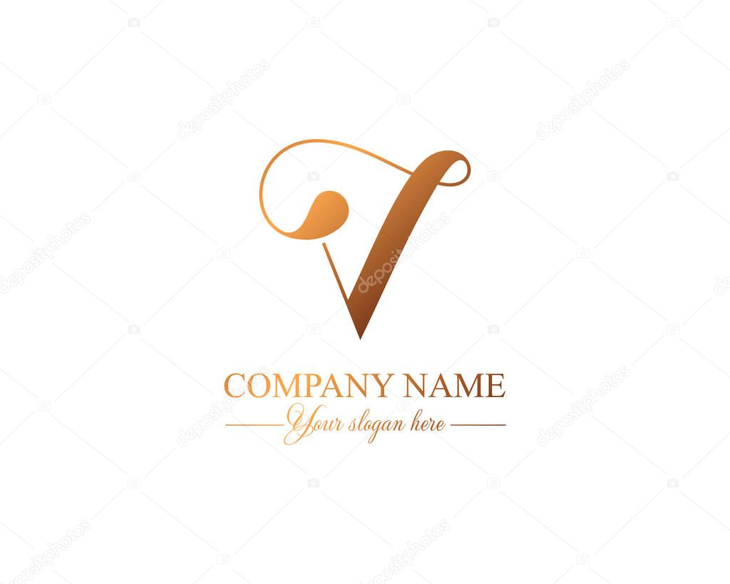 V logo. V letter logo template elements. personal monogram. Vector elegant logo. letter V logo design letter V luxurious