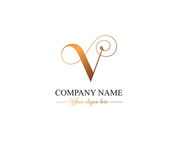 Vのロゴ V文字ロゴテンプレート要素 個人用のモノグラム ベクトルエレガントなロゴ 手紙VロゴデザインレターV豪華 — ストックベクタ