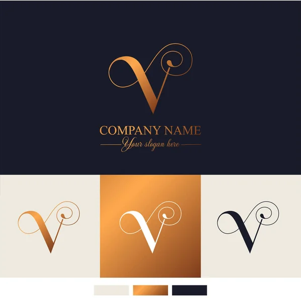Logótipo Letra Logotipo Modelo Elementos Monograma Pessoal Vector Logotipo Elegante — Vetor de Stock