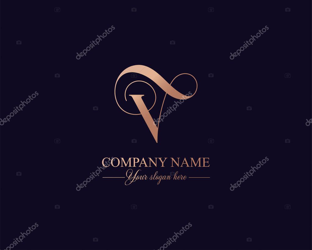 V logo. V letter logo template elements. personal monogram. Vector elegant logo. letter V logo design letter V luxurious