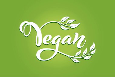 Vejetaryen. Vektör Harfler. Restoran ve kafe menüsü için el yazısıyla yazılmış mektuplar. Etiketler, logolar, rozetler, çıkartmalar ve simgeler için vektör ögeleri. Vektör çizimi, gıda tasarımı.