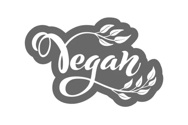 Veganer Vektorschrift Handgeschriebener Schriftzug Für Restaurant Café Speisekarte Vektorelemente Für — Stockvektor