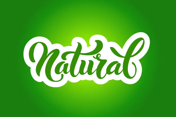 Logotipo Natural Imagem Vetorial Para Rótulos Alimentos Emblemas Para Embalagem — Vetor de Stock
