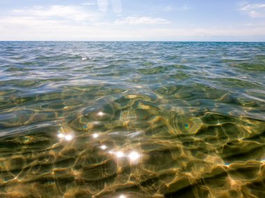 Temiz su. Deniz suyunun dokusu. doğal arkaplan.