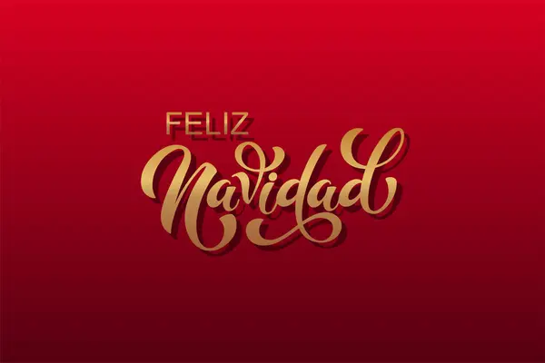 Feliz Navidad Español Feliz Navidad Moderna Caligrafía Caligrafía Para Saludos — Vector de stock