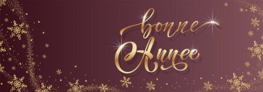 Joyeux Noel ve Bonee Anne. Fransızca selamlarla dolu mutlu noel kartı şablonları. El çizimi harfler. Mutlu Noeller kartı tasarımı için tipografik metin içeren premium vektör çizimi