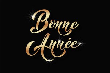 Joyeux Noel ve Bonee Anne. Fransızca selamlarla dolu mutlu noel kartı şablonları. El çizimi harfler. Mutlu Noeller kartı tasarımı için tipografik metin içeren premium vektör çizimi