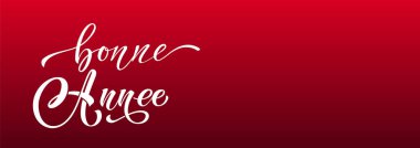 Joyeux Noel ve Bonee Anne. Fransızca selamlarla dolu mutlu noel kartı şablonları. El çizimi harfler. Mutlu Noeller kartı tasarımı için tipografik metin içeren premium vektör çizimi