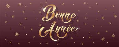 Joyeux Noel ve Bonee Anne. Fransızca selamlarla dolu mutlu noel kartı şablonları. El çizimi harfler. Mutlu Noeller kartı tasarımı için tipografik metin içeren premium vektör çizimi