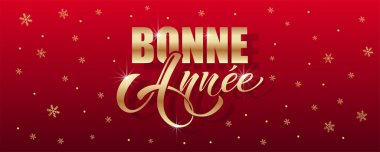 Joyeux Noel ve Bonee Anne. Fransızca selamlarla dolu mutlu noel kartı şablonları. El çizimi harfler. Mutlu Noeller kartı tasarımı için tipografik metin içeren premium vektör çizimi