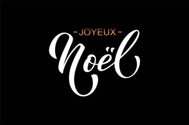 Joyeux Noel ve Bonee Anne. Fransızca selamlarla dolu mutlu noel kartı şablonları. El çizimi harfler. Mutlu Noeller kartı tasarımı için tipografik metin içeren premium vektör çizimi