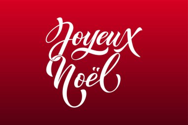 Joyeux Noel ve Bonee Anne. Fransızca selamlarla dolu mutlu noel kartı şablonları. El çizimi harfler. Mutlu Noeller kartı tasarımı için tipografik metin içeren premium vektör çizimi