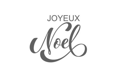 Joyeux Noel ve Bonee Anne. Fransızca selamlarla dolu mutlu noel kartı şablonları. El çizimi harfler. Mutlu Noeller kartı tasarımı için tipografik metin içeren premium vektör çizimi