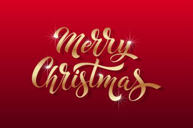 Mutlu Noeller ve mutlu yıllar el yazısı kaligrafisi. Vektör tatil illüstrasyon ögesi.