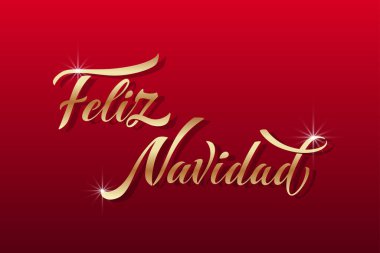Feliz Navidad ispanyolca Mutlu Noeller modern kaligrafi yazıları..