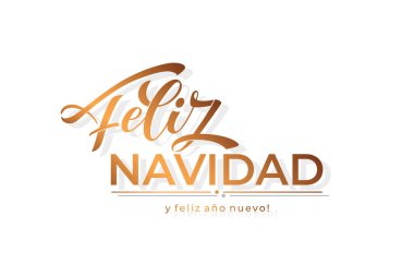Feliz Navidad ispanyolca Mutlu Noeller modern kaligrafi yazıları..