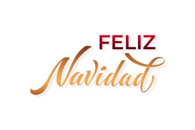 Feliz Navidad ispanyolca Mutlu Noeller modern kaligrafi yazıları..