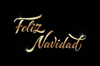 Feliz Navidad ispanyolca Mutlu Noeller modern kaligrafi yazıları..