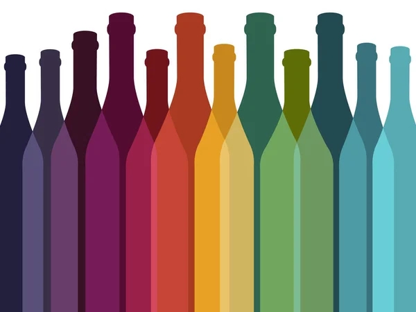 Bottiglia Alcol Vettore Illustrazione Vettore Sfondo Del Vino Design Vino — Vettoriale Stock