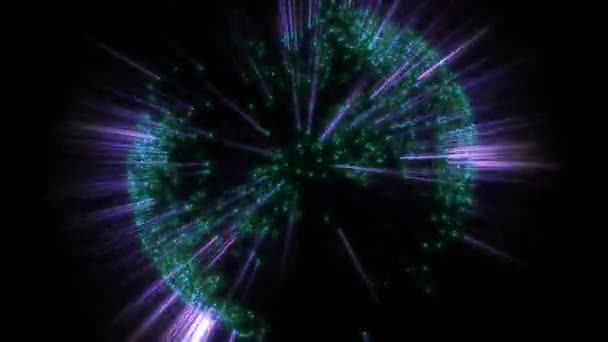 Abstract Light Rays Futuristic Technology Beautiful Animation Fantasy Motion Design — Stock Video